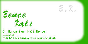 bence kali business card